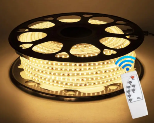 شريط 30متر LED على الطاقة الشمسية ون الانارة اصفر...