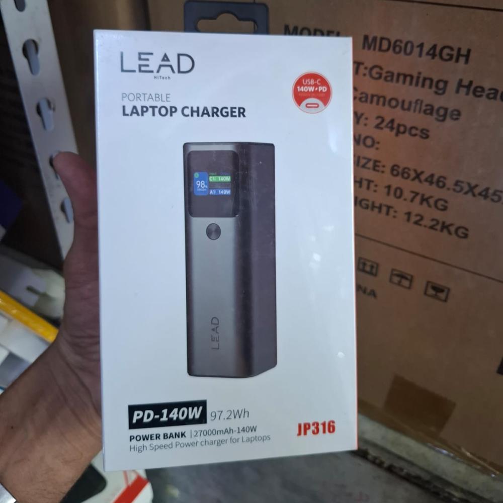 ليد بطارية متنقلة ،باور بانك ,140 واط , 27000 مللي أمبير  - JP316