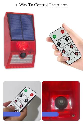 جهاز انذار متعدد الاصوات مع انارة بالطاقة الشمسية