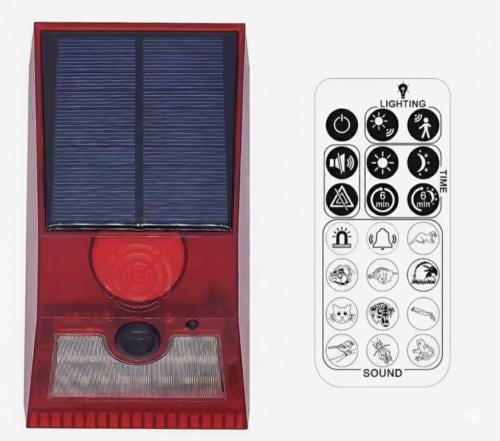 جهاز انذار متعدد الاصوات مع انارة بالطاقة الشمسية