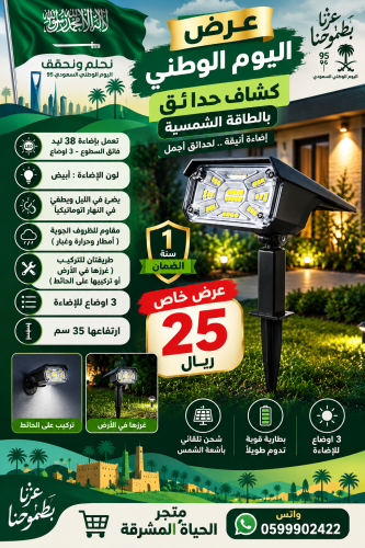 كشافات حدائق بالطاقة الشمسية