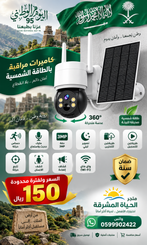 كاميرات طاقة شمسية واي فاي - عدسة متحركة
