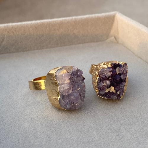 Golden Amethyst Ring