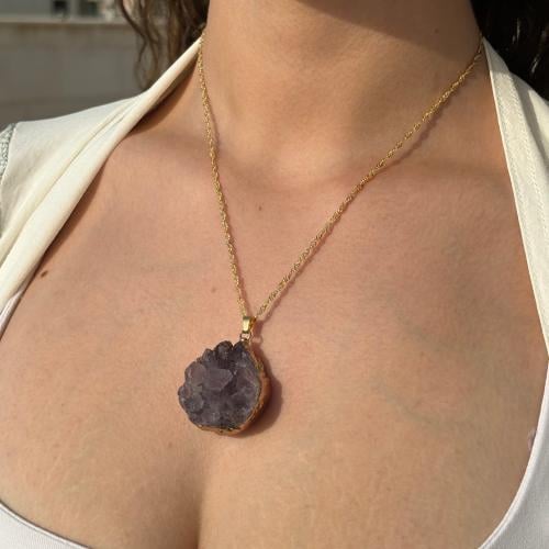 Golden Amethyst Necklace