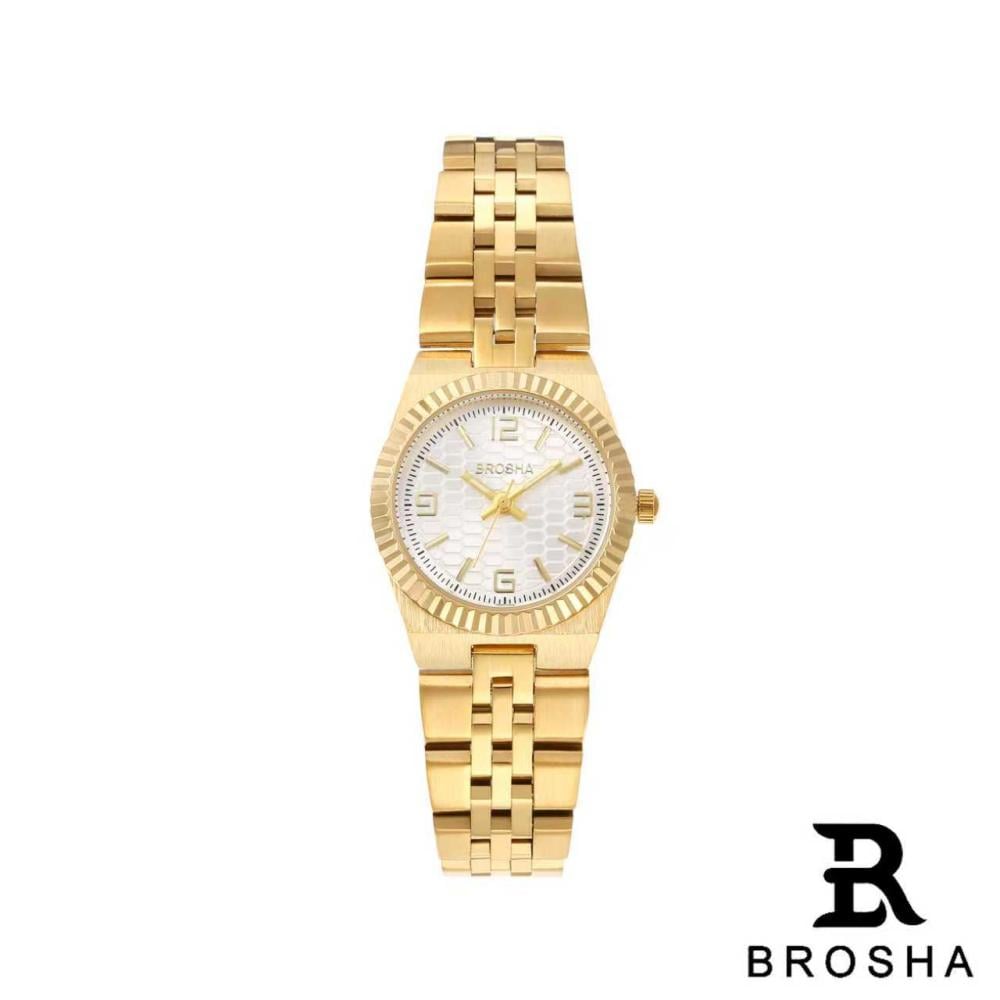 ساعه نسائي ماركة بروشا شكل الرولكس استيل موضه جديد