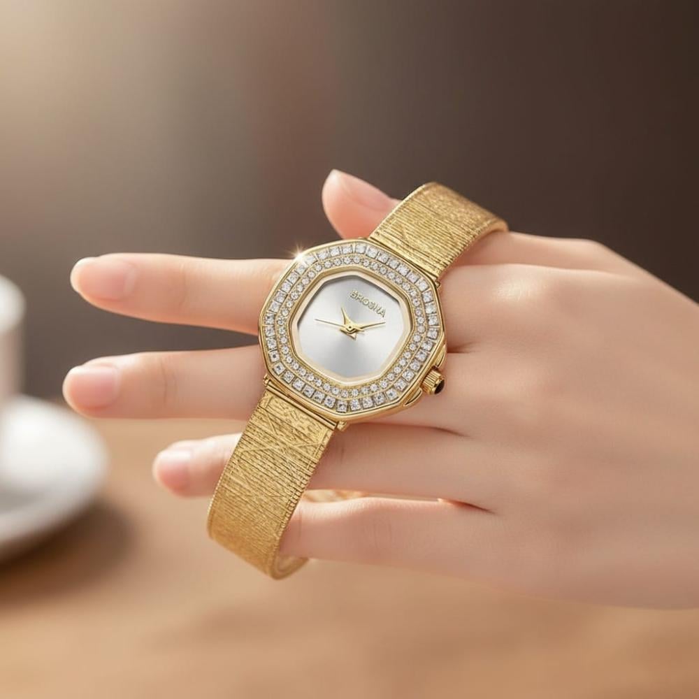 ساعه نسائي ماركة بروشا حصيره فصوص موديل جديد ترند