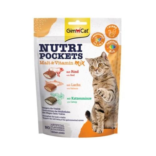 GimCat Nutri Pockets Malt & Vitamin Treat Mix, 150...