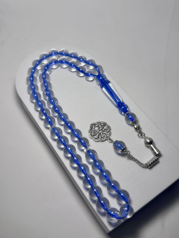 مسباح باللون شفاف - أزرق - مع طربزونة