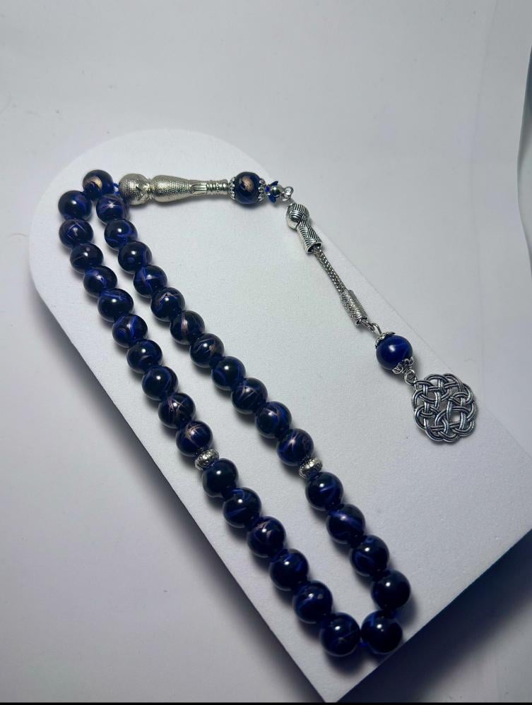 مسباح باللون ازرق - اسود - مع طربزونة