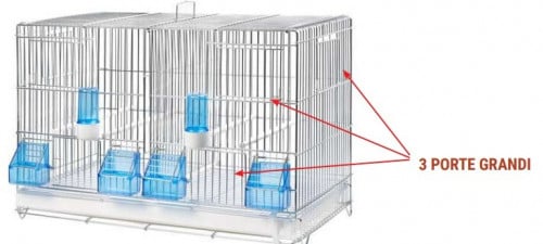 قفص انتاج إيطالي مع جوانب شبك مقاس 58سم