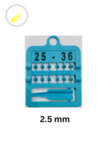 حجل بمقاس 2.5مم بلاستيك ارقام 25-36 R4W