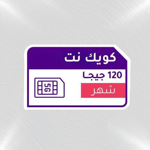 شريحة بيانات كويك نت 120 جيجا لمدة شهر