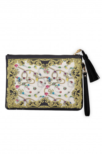 حقيبة طبعة كرستال ابيض