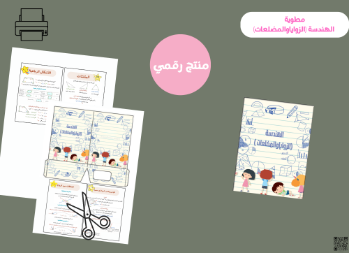 مطوية الهندسه (الزوايا والمضلعات)- سادس بتدائي رقم...