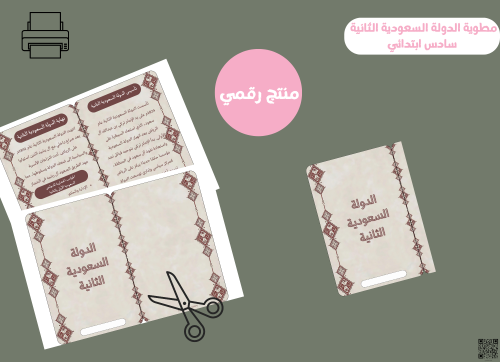 مطوية الدولة السعودية الثانية-سادس ابتدائي pdf
