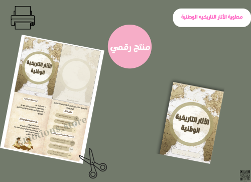 مطوية الاثار التاريخية الوطنية -سادس ابتدائي رقمية