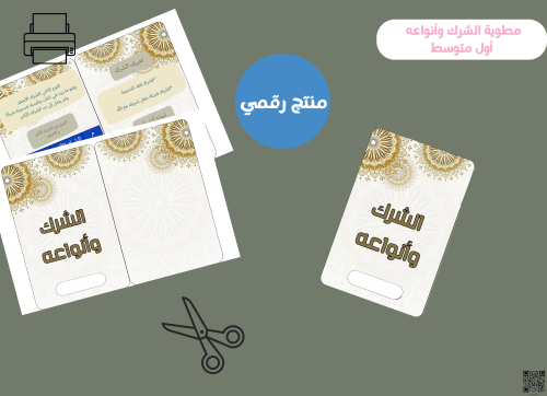 مطوية الشرك وانواعه-اول متوسط PDF