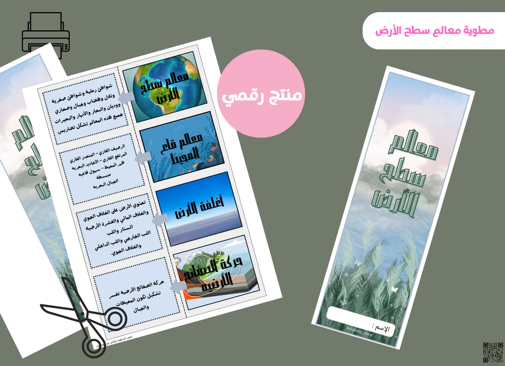 مطويه معالم سطح الارض  (رقميه)