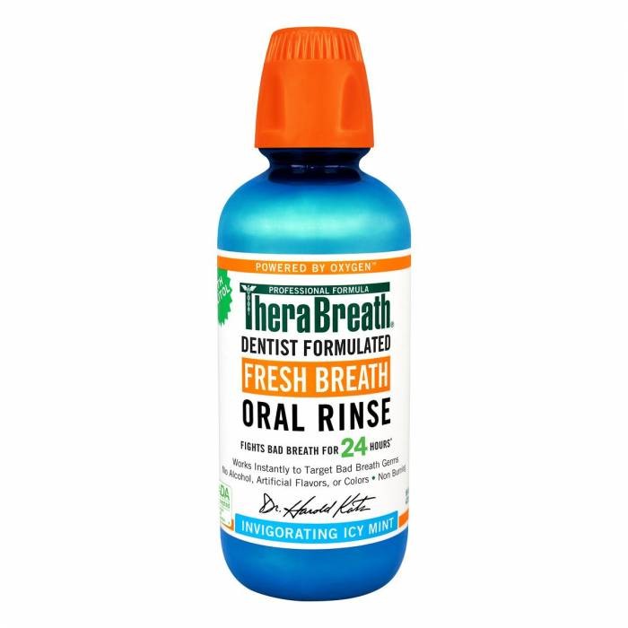 TheraBreath Fresh Breath Oral Rinse – Icy Mint Flavor – 473 ml