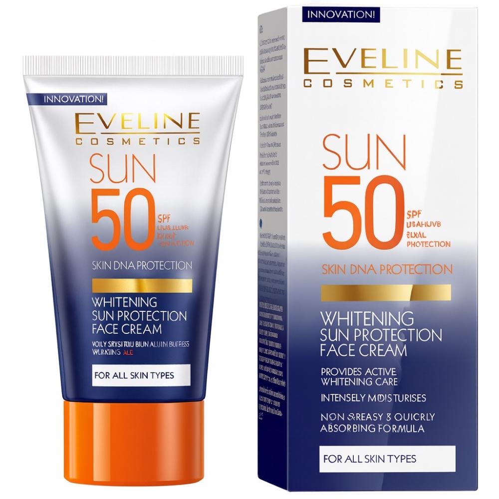 واقي شمس وتفتيح للوجه SPF 50 من ايفلين – 50 مل