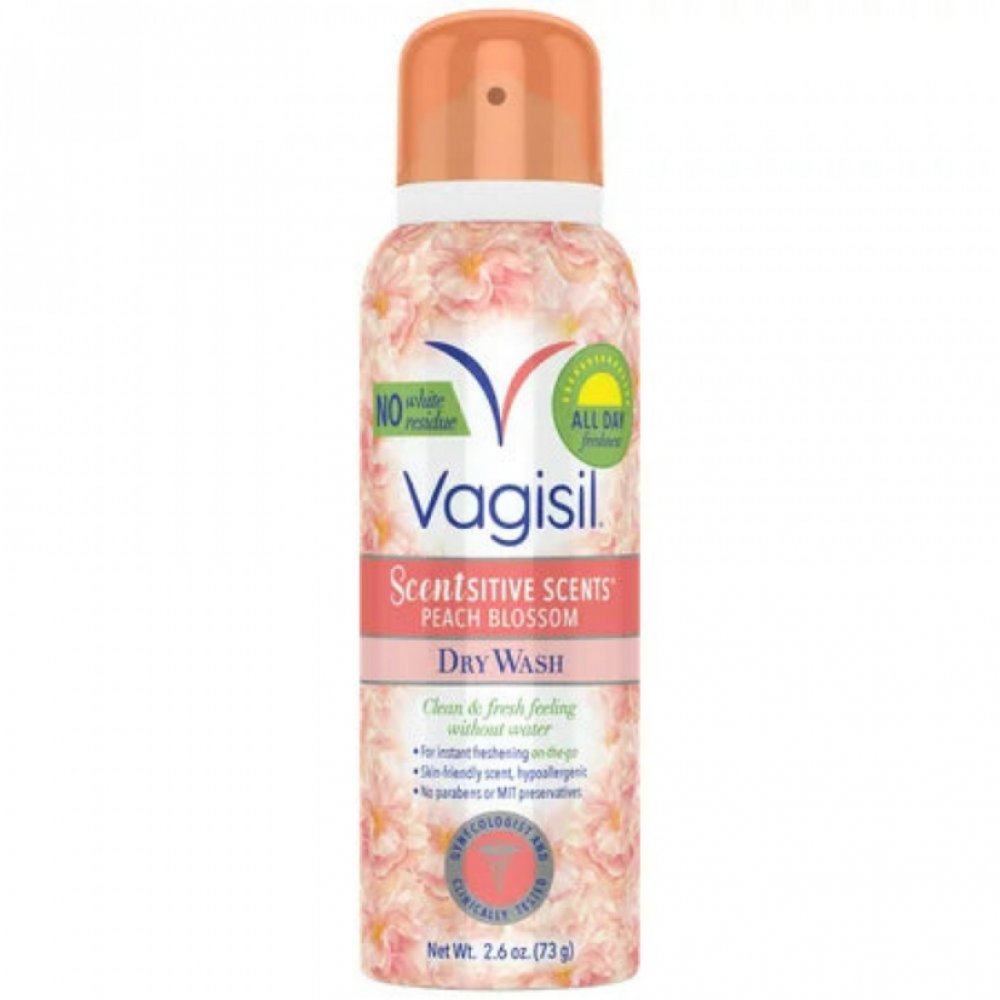 Vagisil Intimate Deodorant Spray for Women Dry Wash & Sanitize - 73g