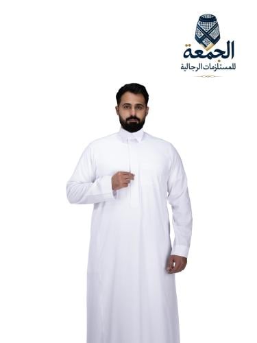 ثوب دروش اسبان قلاب رجالي ابيض