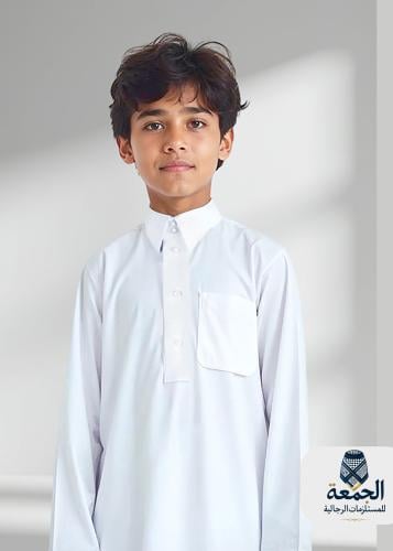 ثوب الاصيل قلاب ابيض ولادي