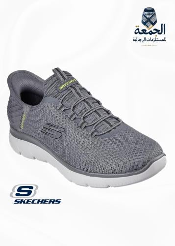 حذاء سكيشرز مريح جدا بتقتينة سليب انز (SLIP-INS) رصاصي