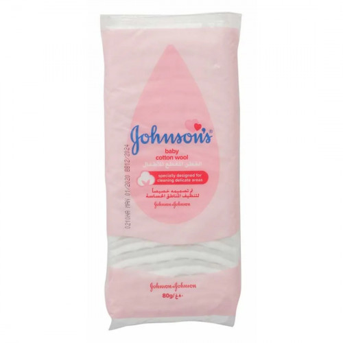 Johnson's Baby Cotton Pads Pure Cotton Pack of 80 Tablets