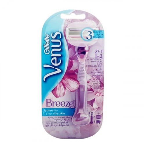 Gillette Venus Comfort Glide Breeze Razor for Women, 2 blades