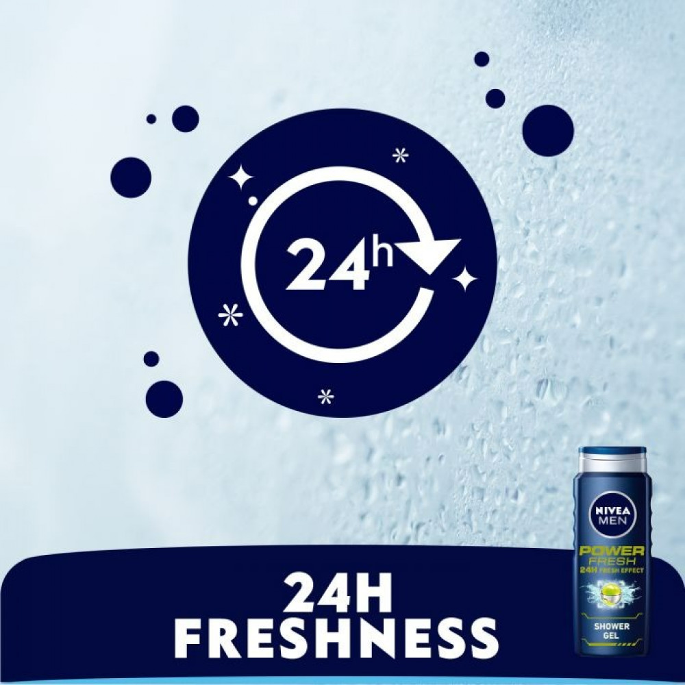 NIVEA SHOWER GEL MEN POWER FRESH 250 ML