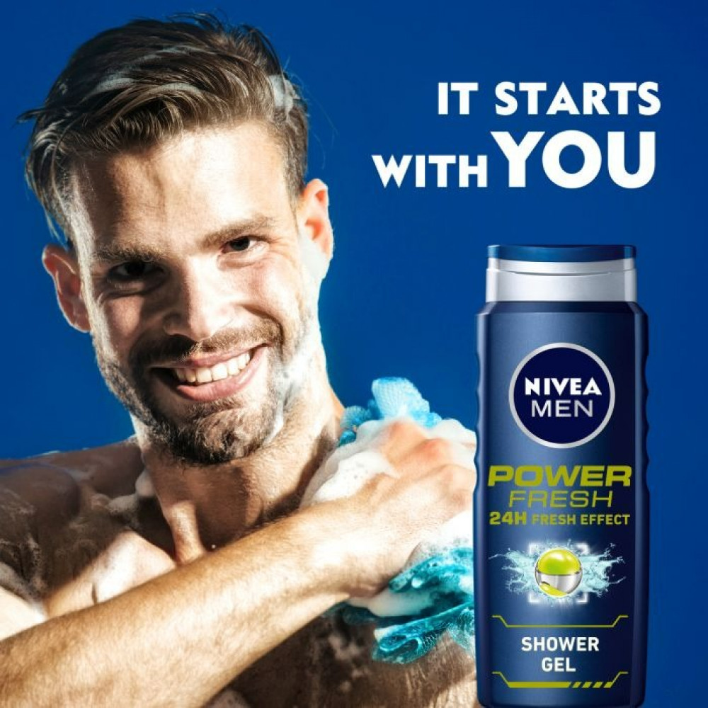 NIVEA SHOWER GEL MEN POWER FRESH 250 ML