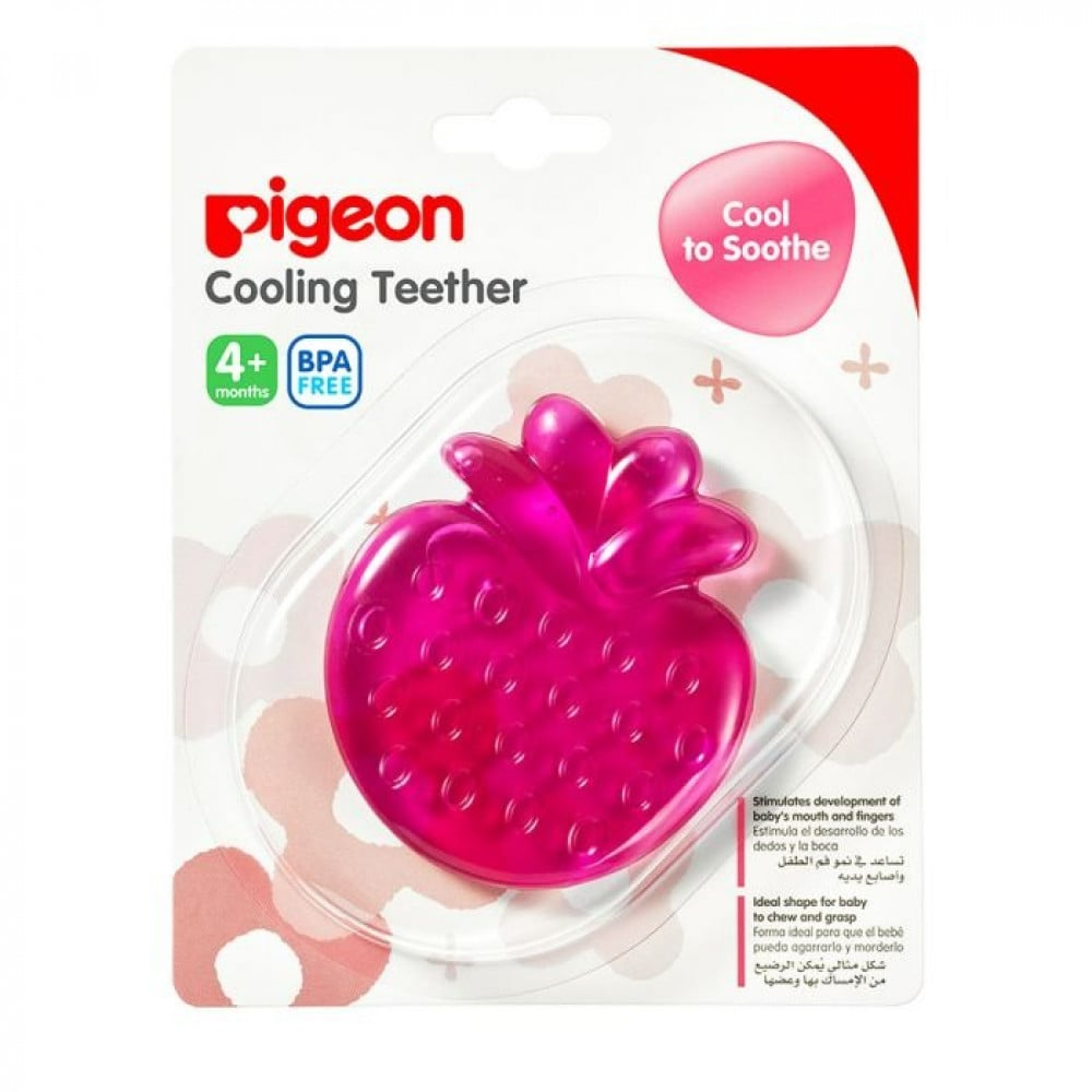 PIGEON WATER FILLED TEETHER STRAWBERRY RED +4 MONTHS