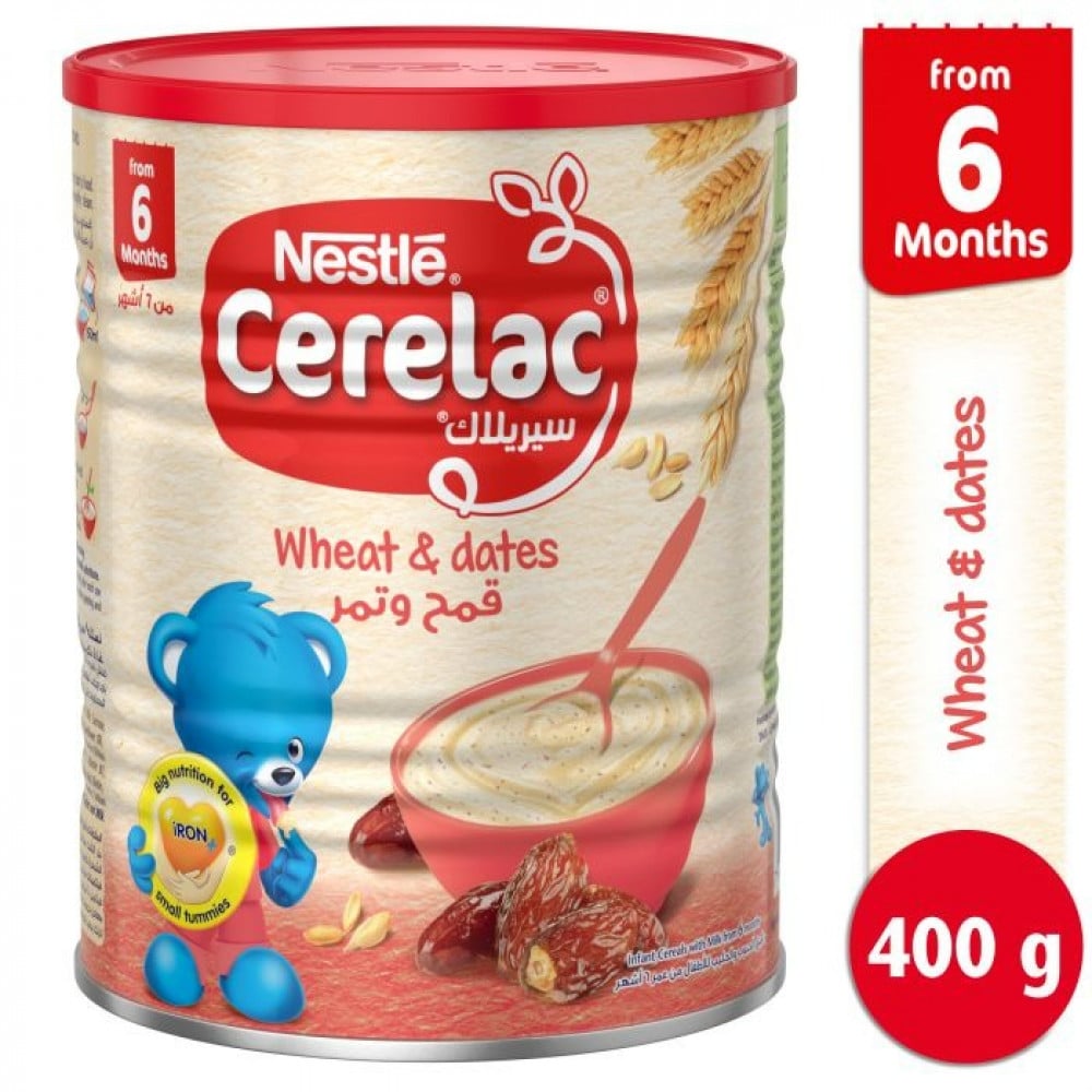 سيريلاك دقيق الحبوب للأطفال بالحديد+ قمح وتمر - 400 جم