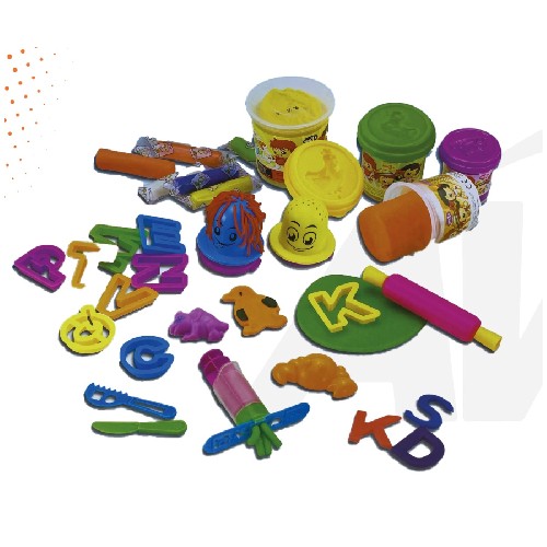 Play Dough, Stamps, and Tools