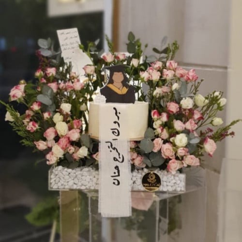 تنسيق اكريلك مع كيك وشريطة