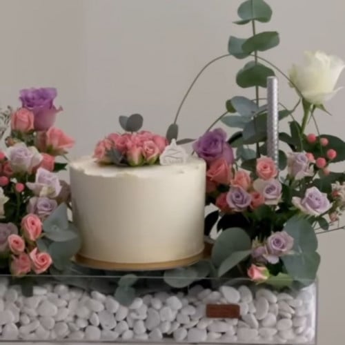 تنسيق اكريلك مع كيك 6 انش