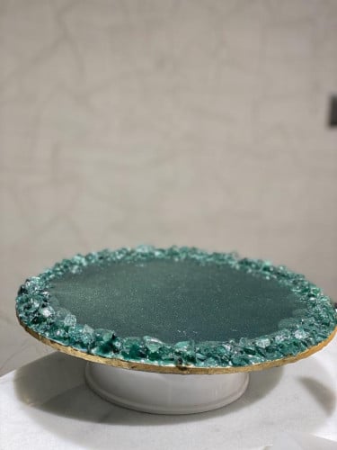 صحن ريزن دائري أخضر