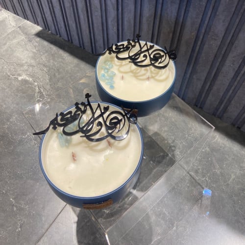 شموع حجم كبير ( فتيل خشب) برائحة الباتشولي والعنبر