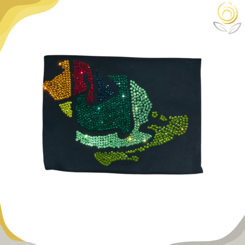 تيشيرت مطرز بالكريستال ( هي لنا دار)