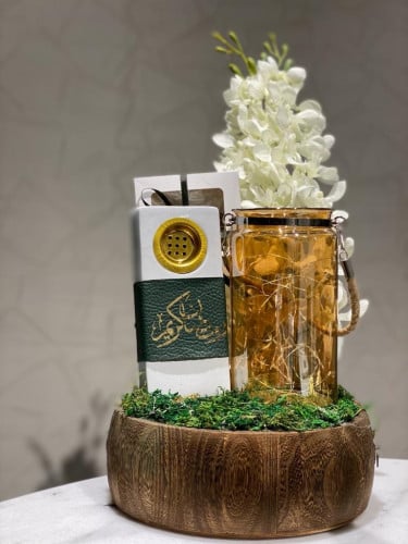 طقم رمضان 2021 - قاعدة وفانوس ومبخر مع الورد