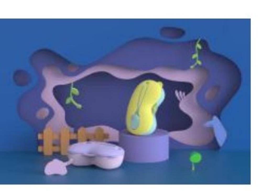 وعاء طعام للألطفال مع ملعقة باللون الأزرق