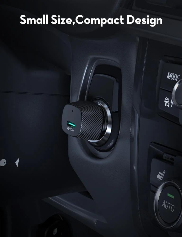 فيش سيارة من راف باور بمنفذ تايب سي بقوة 20 واط