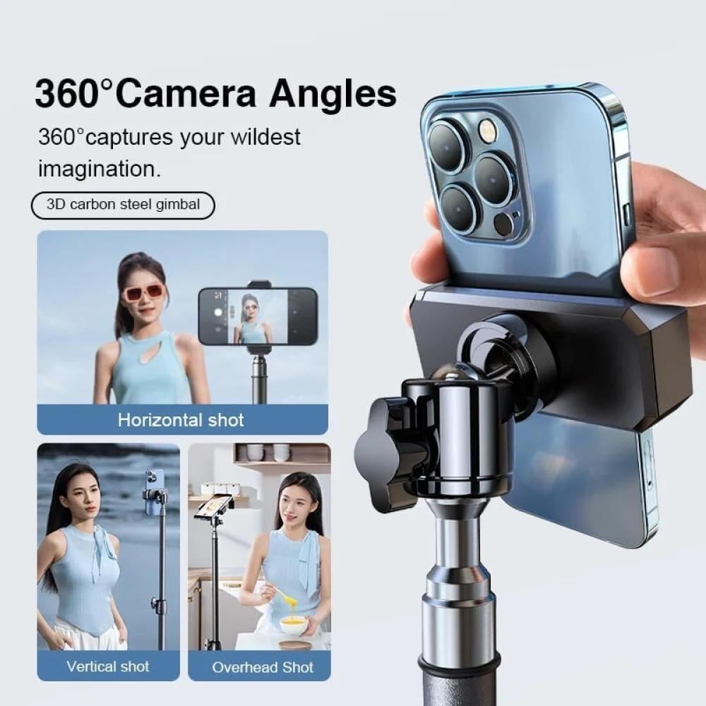 رتاكو - حامل ثلاثي القوائم بطول 2.1 متر مصنوع من الفولاذ الكربوني بلمسة نهائية غير لامعة - أسود