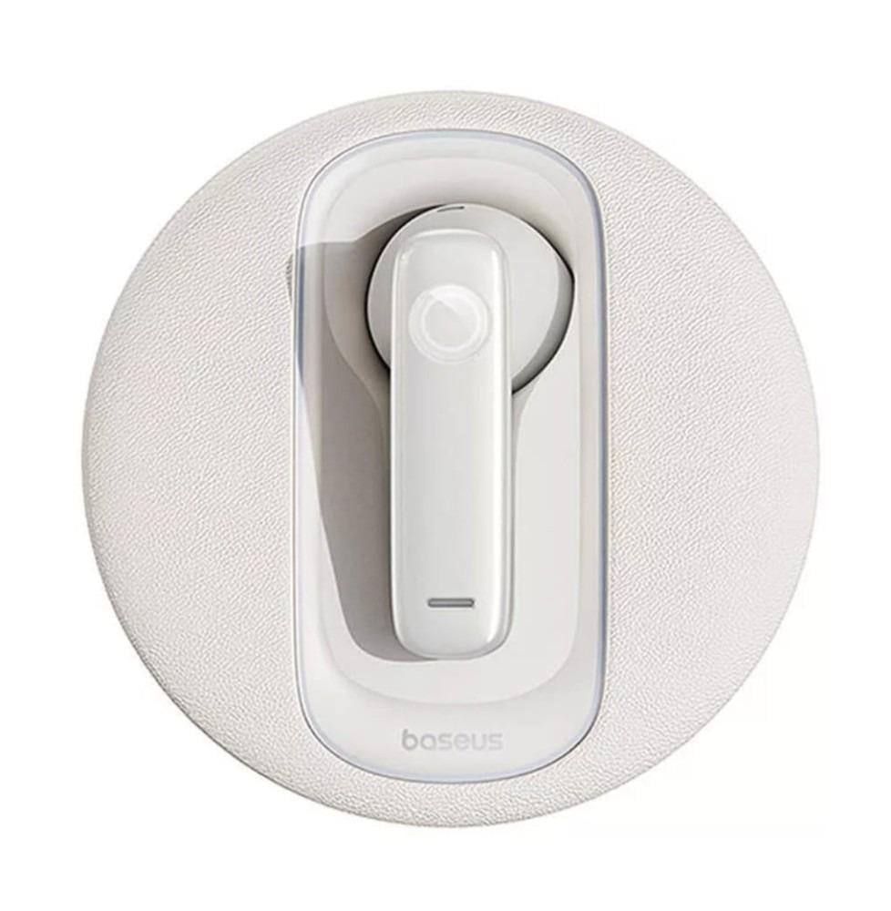 Baseus C-Mic Series CM10 سماعة بلوتوث ذكية من جانب واحد للسيارة (أبيض)