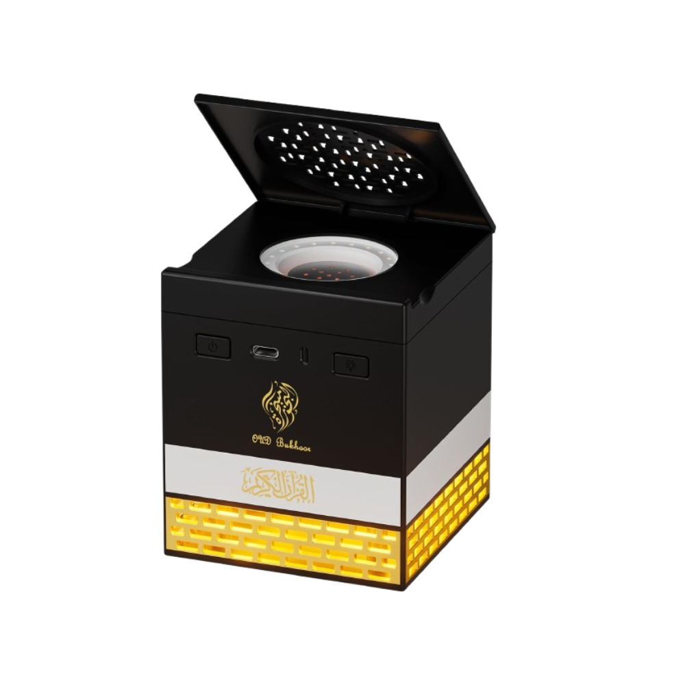 Incense burner + Quran speaker in the shape of the Kaaba
