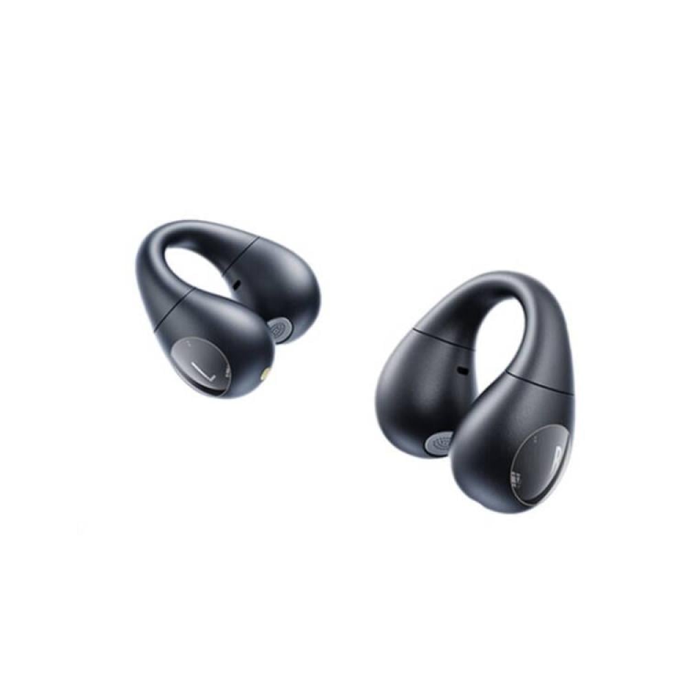 سماعات أذن مشبكية بلوتوث مع توصيل عظمي Baseus AS01 خفيف الوزن ومريح، صوت عالي الوضوح بدون تسريب، أسود سماعة أذن مفتوحة من الخلف AS01