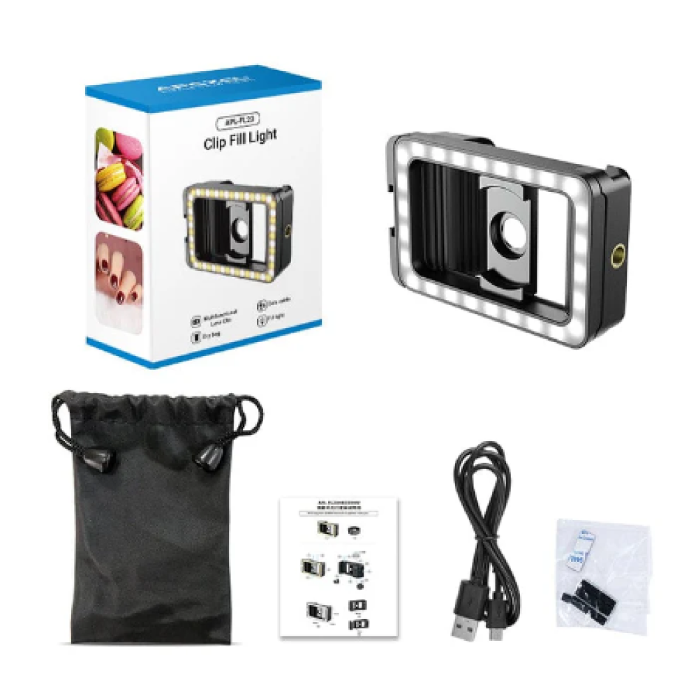 عدسة ماکرو HD بُعد بؤري 100 مم مع إضاءة LED