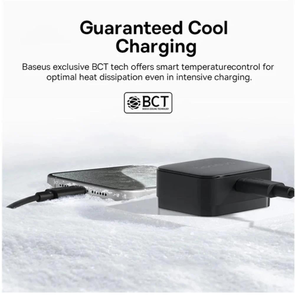 Baseus 20W Type-C Wall Plug with 60W Type-C to Type-C Cable - Black