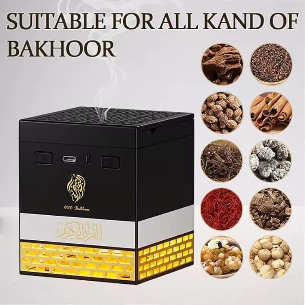 Incense burner + Quran speaker in the shape of the Kaaba